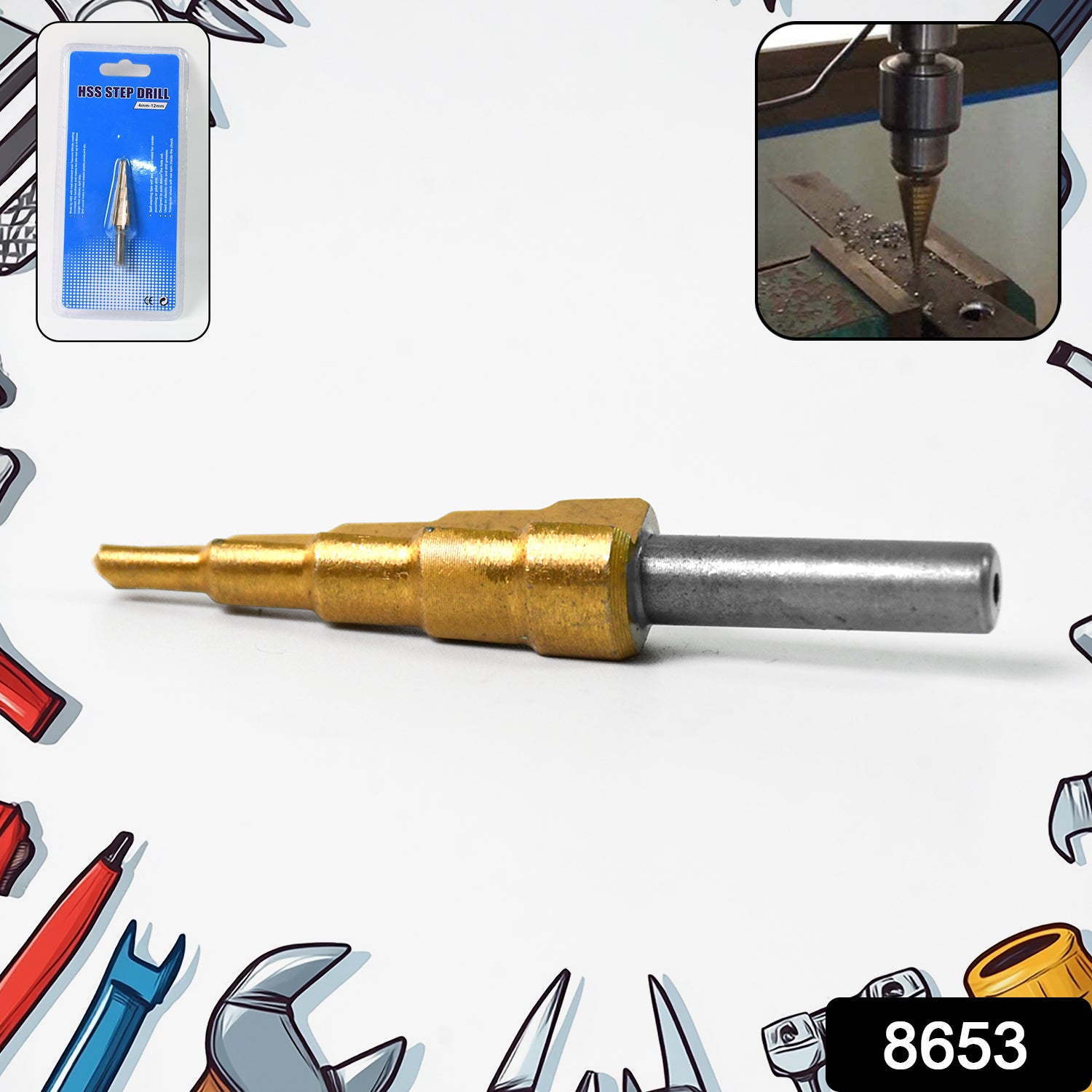Step Drill Bit For Metal High-speed Steel Step Drill Bit (1 Pc  4-12 Mm) Step Drill Bit For Metal High-speed Steel Step Drill Bit (1 Pc  4-12 Mm)
